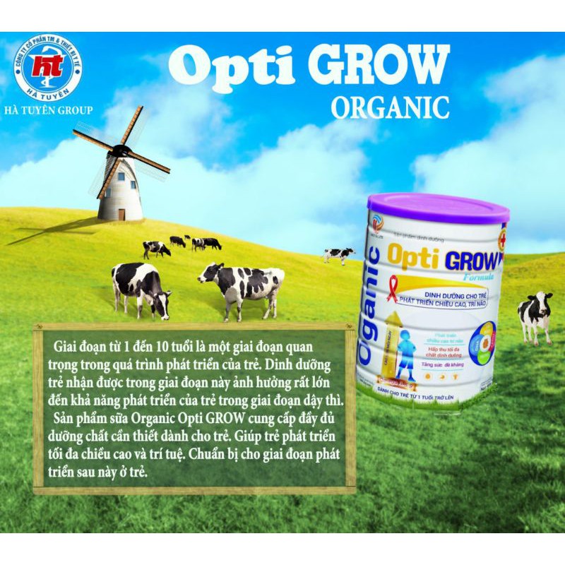 Sữa Opti GROW dinh dưỡng tăng chiều cao,trí tuệ cho trẻ lon 900gr