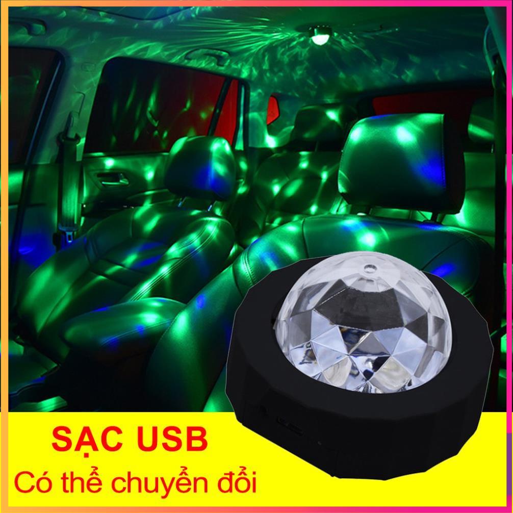 Đèn Led Disco Pin sạc - Nhấp nháy theo nhạc - Trang trí ô tô phòng khách