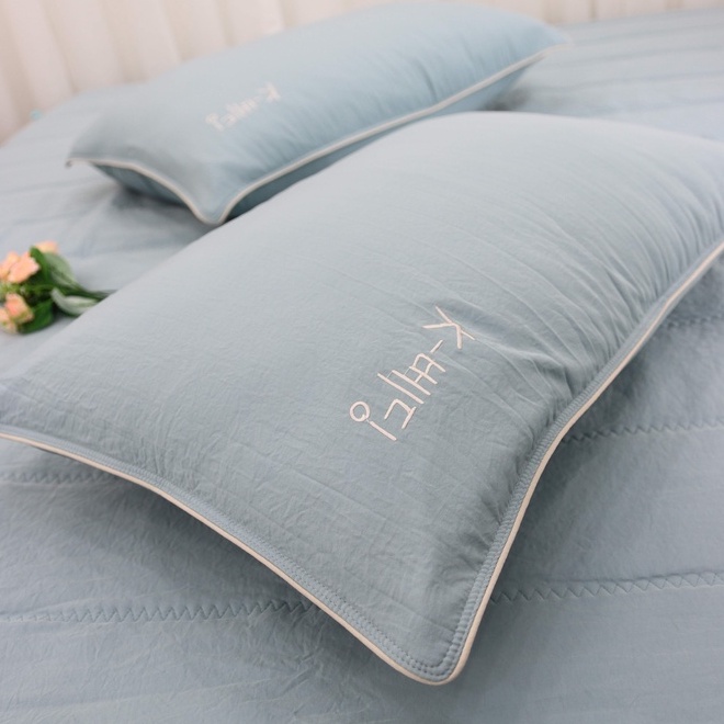 Vỏ Gối Nằm Hàn Quốc K-Bedding by Everon MicroModal 45x65cm Xanh nhạt KMMS 203