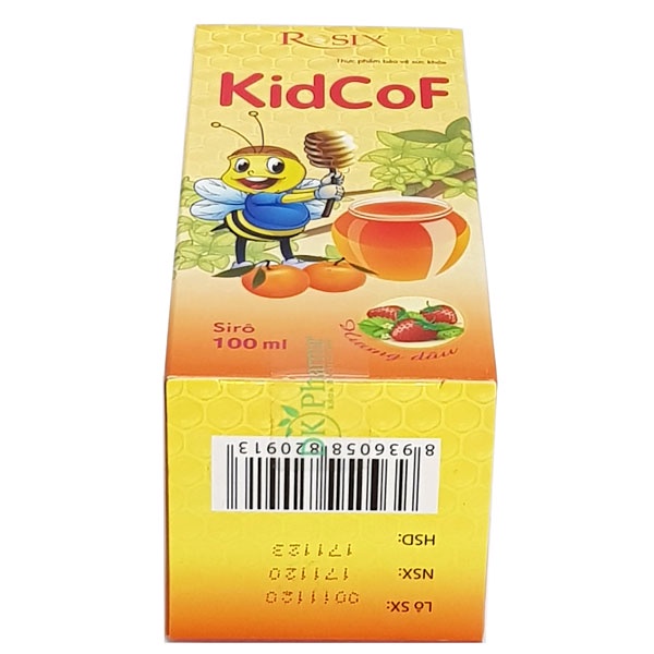Siro ho KidcoF – Hỗ trợ giảm ho do cảm lạnh, cảm cúm, ho gió, ho khan, ho có đờm và ho do dị ứng thời tiết. (chai 100ml)