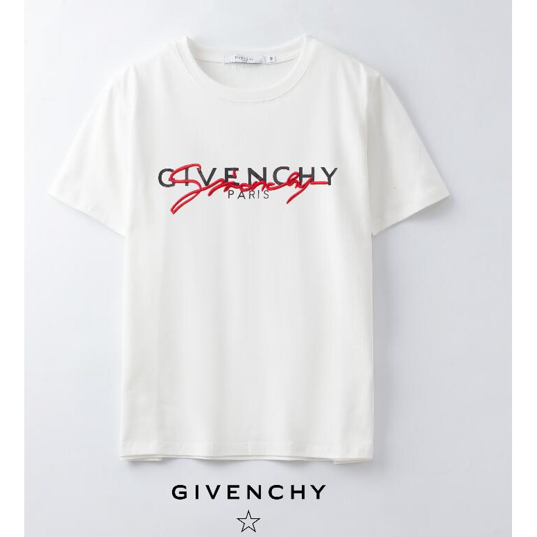 Áo Thun Cotton Ngắn Tay In Chữ Givenchy Thời Trang Cho Nam Và Nữ