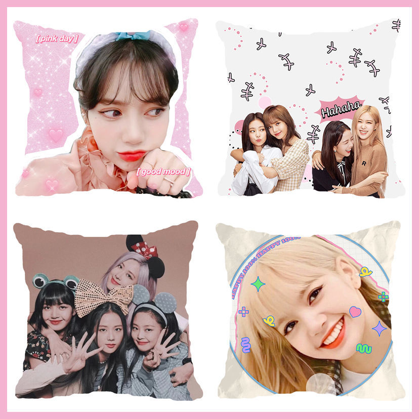 Gối in họa tiết Blackpink Lisa hai mặt dễ thương DIY