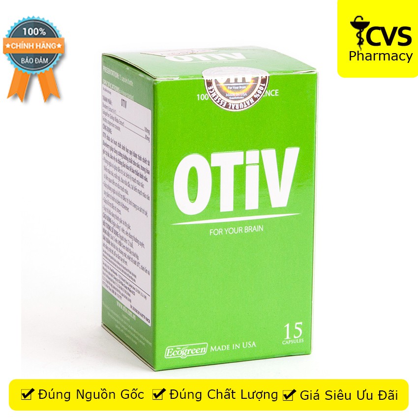 Viên Uống OTiV - Cải Thiện Đau Nửa Đầu Tăng Cường Trí Nhớ