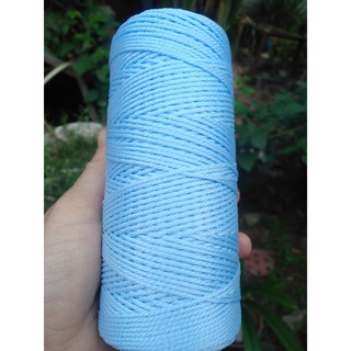Sợi thô móc túi xách, nón, giày dép màu xanh ngọc