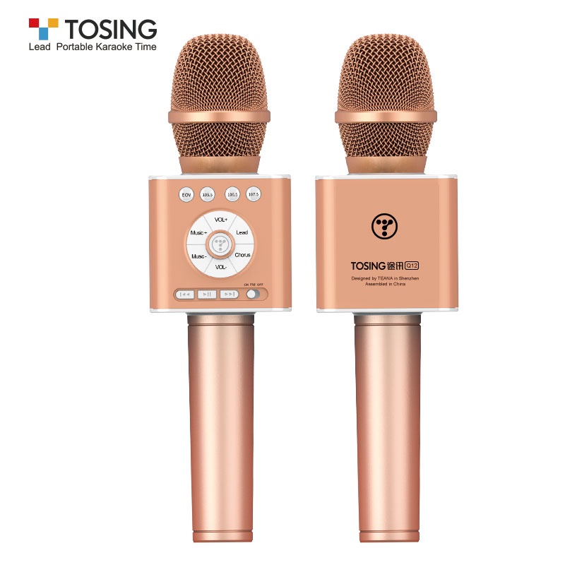 Micro Không Dây Hát Karaoke Tosing Q12 kèm loa bluetooth, 2 Trong 1 Cho Điện Thoại / Máy Tính Bảng/ oto/ tv