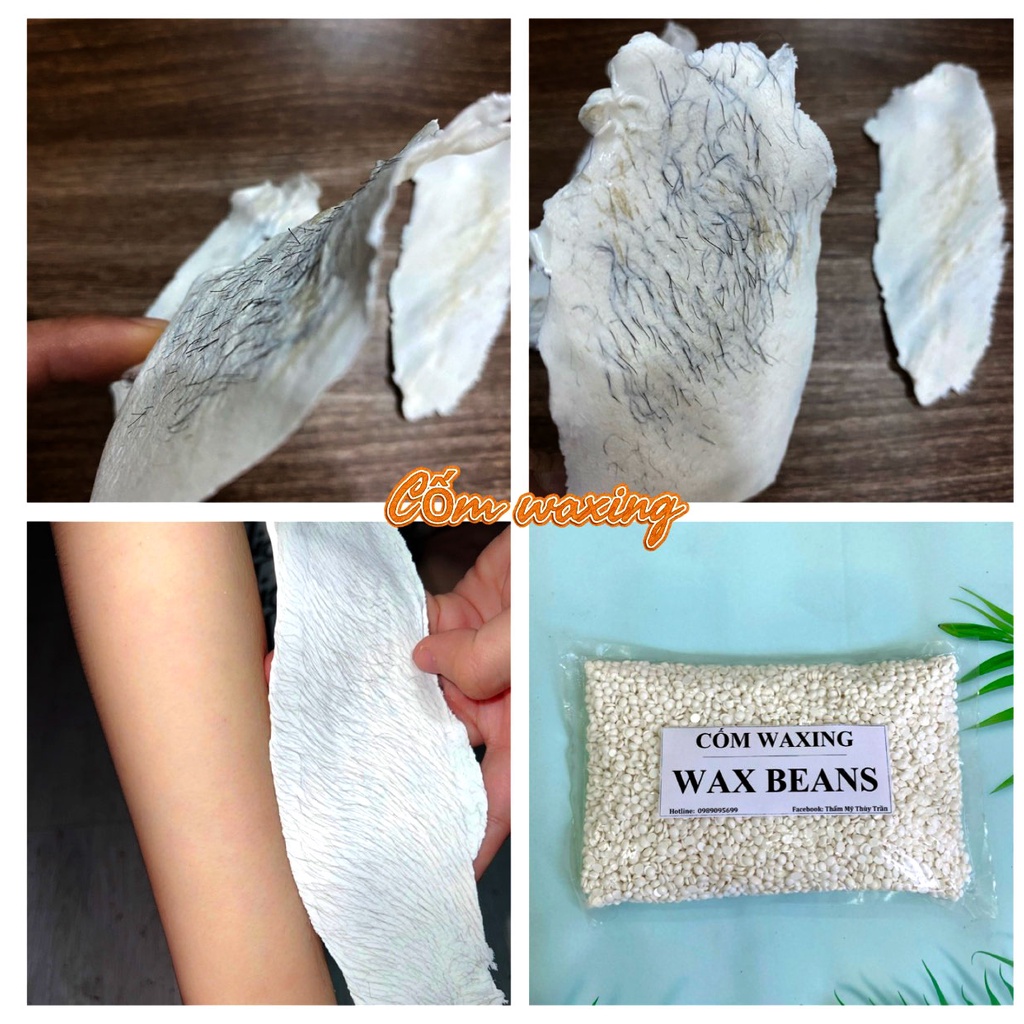 Sáp wax lông nóng - dạng hạt đậu cao cấp Hard Wax Beans - Túi lớn tiết kiệm - Tặng que gỗ