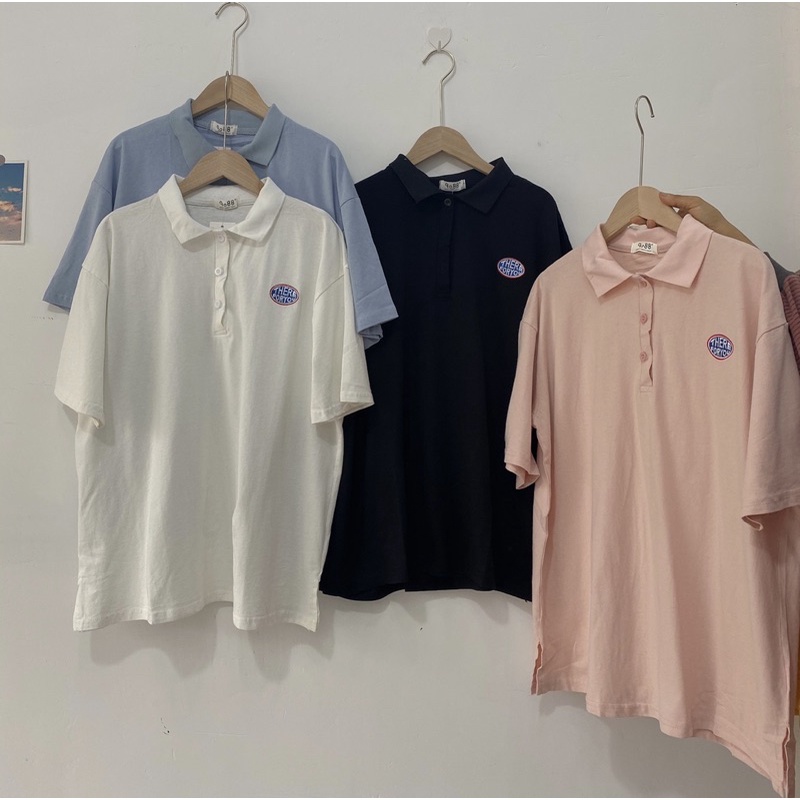 Áo phông cổ polo form rộng oversize, Chất đẹp ( Ảnh thật shop chụp )