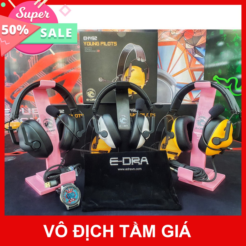 Tai nghe Gaming Phi Công E-DRA EH492 - Thiết kế độc và lạ - Siêu phẩm năm 2020 - Chất âm ngon  - Bảo hành 2 năm