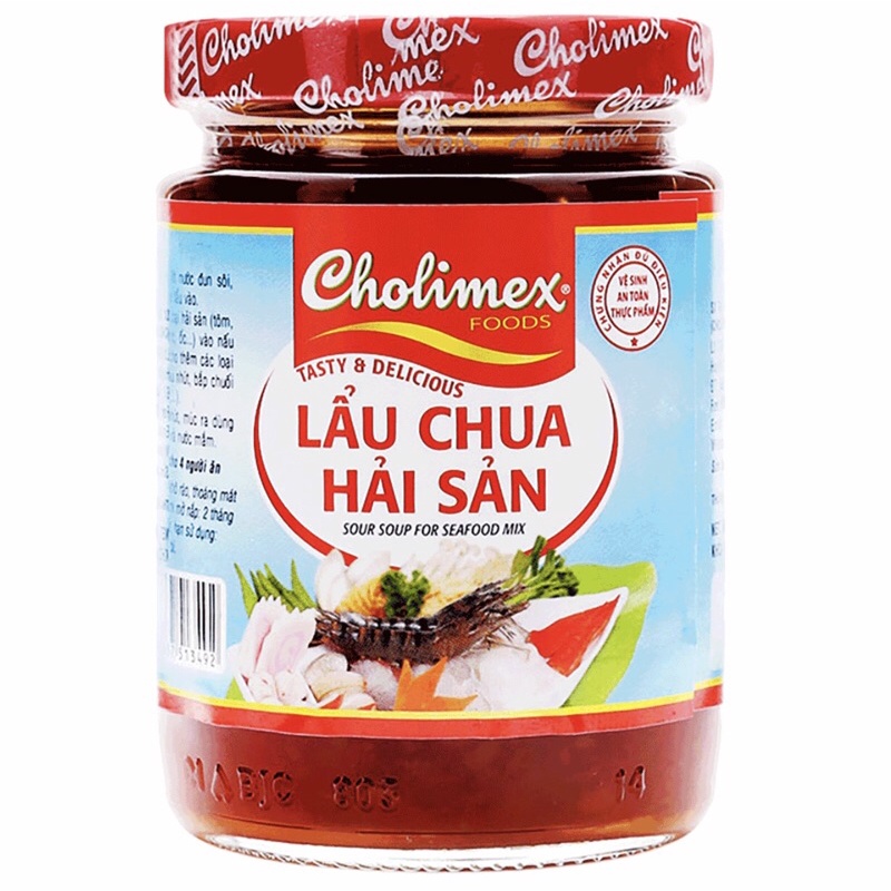 Sốt Lẩu Chua Hải Sản Cholimex Hũ Thủy Tinh 200G
