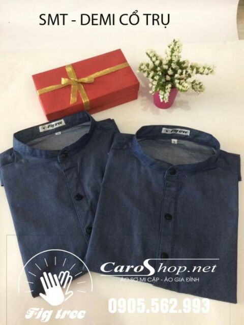 SM demin cổ trụ thời trang