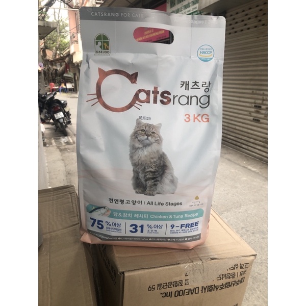 [Mã PET50K giảm Giảm 10% - Tối đa 50K đơn từ 250K] Thức ăn cho mèo catsrang 3kg