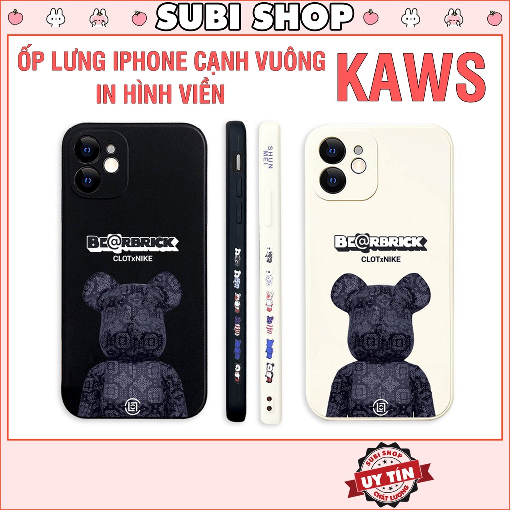 Ốp lưng iphone vuông cạnh hình BearBricks 6/6plus/6s/6splus/7/7plus/8/8plus/x/xr/xs/11/12/13/pro/max/plus