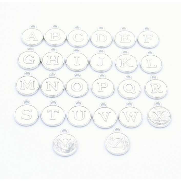 Set 26 mặt dây chuyền hình chữ cái 15x12MM