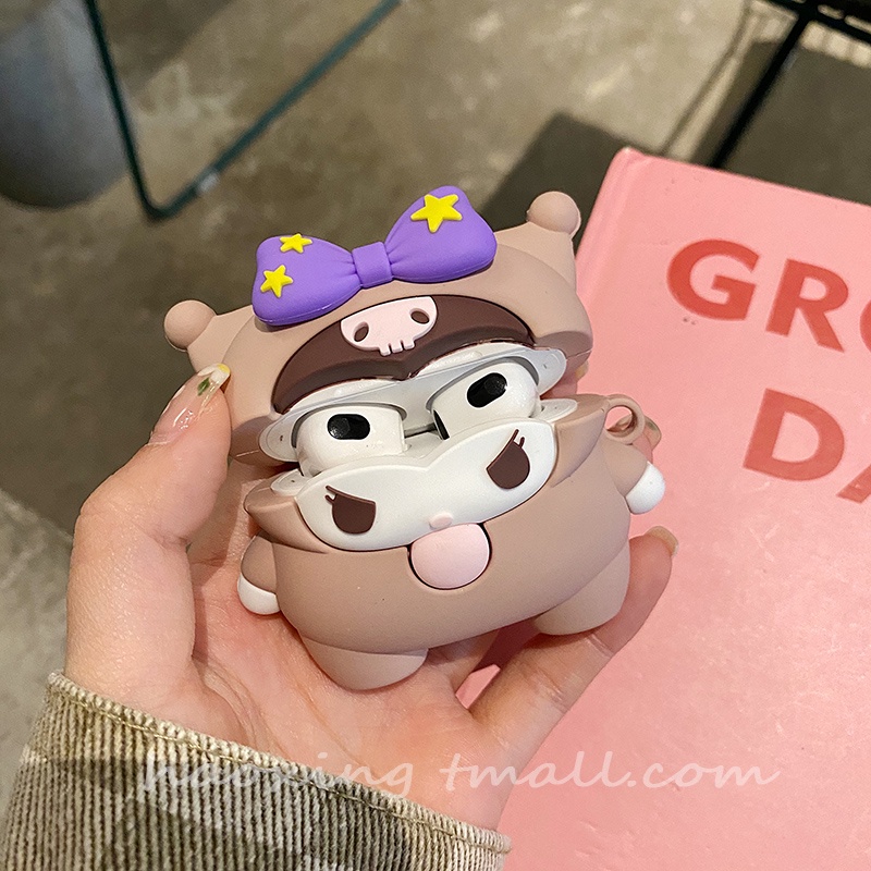 Vỏ Bảo Vệ Hộp Sạc Tai Nghe Airpods 3 Pro AirPods3 Họa Tiết Kuromi Dễ Thương Mẫu Mới 2021 Ốp