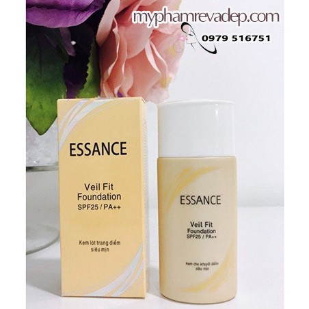 Kem che khuyết điểm siêu mịn Essance Veil Fit Foundation SPF25 PA++ 30g