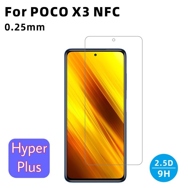 Cường lực Hyper+ cho Xiaomi Poco X3 NFC viền 2,5D siêu mượt chuyên game HyperPlus