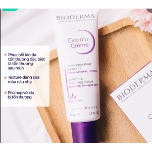 Kem Phục Hồi Da Bioderma Cicabio Cream 40ml Kem Dương Ẩm Tái Tạo Da Bioderma