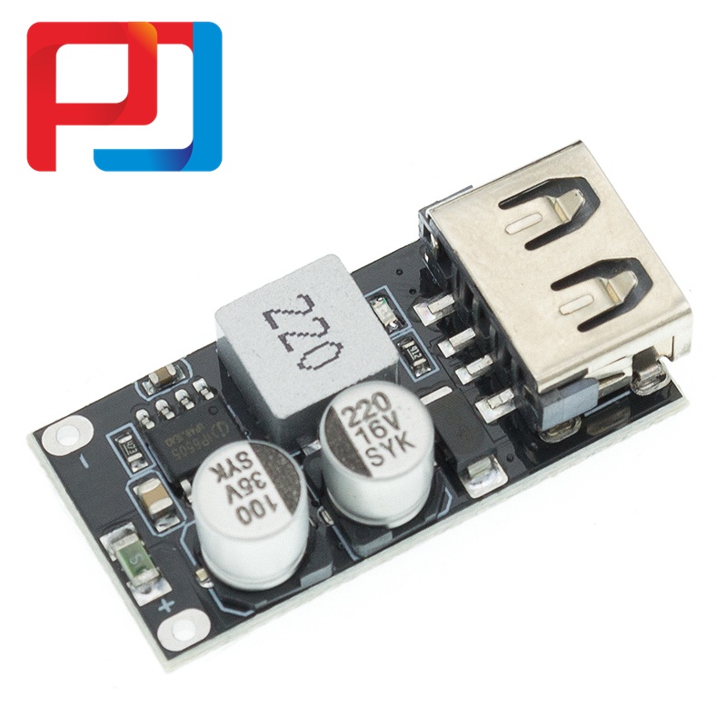 1 Mô Đun Hạ Áp USB QC3.0 QC2.0 USB DC-DC 6-32V 9V 12V 24V Sang Bảng Mạch Sạc Nhanh 5V