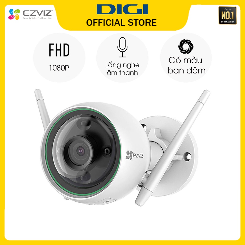 Camera WIFI EZVIZ C3N 2MP, Full HD 1080P, CS-CV310 Ghi Hình Màu Ban Đêm, Tích Hợp AI Thông Minh - DIGI Smart