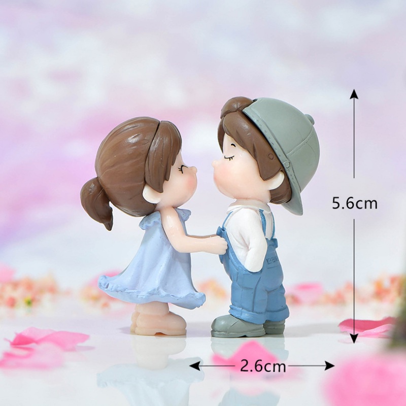 Set 2 mô hình cặp đôi nhảy múa mini trang trí sân vườn