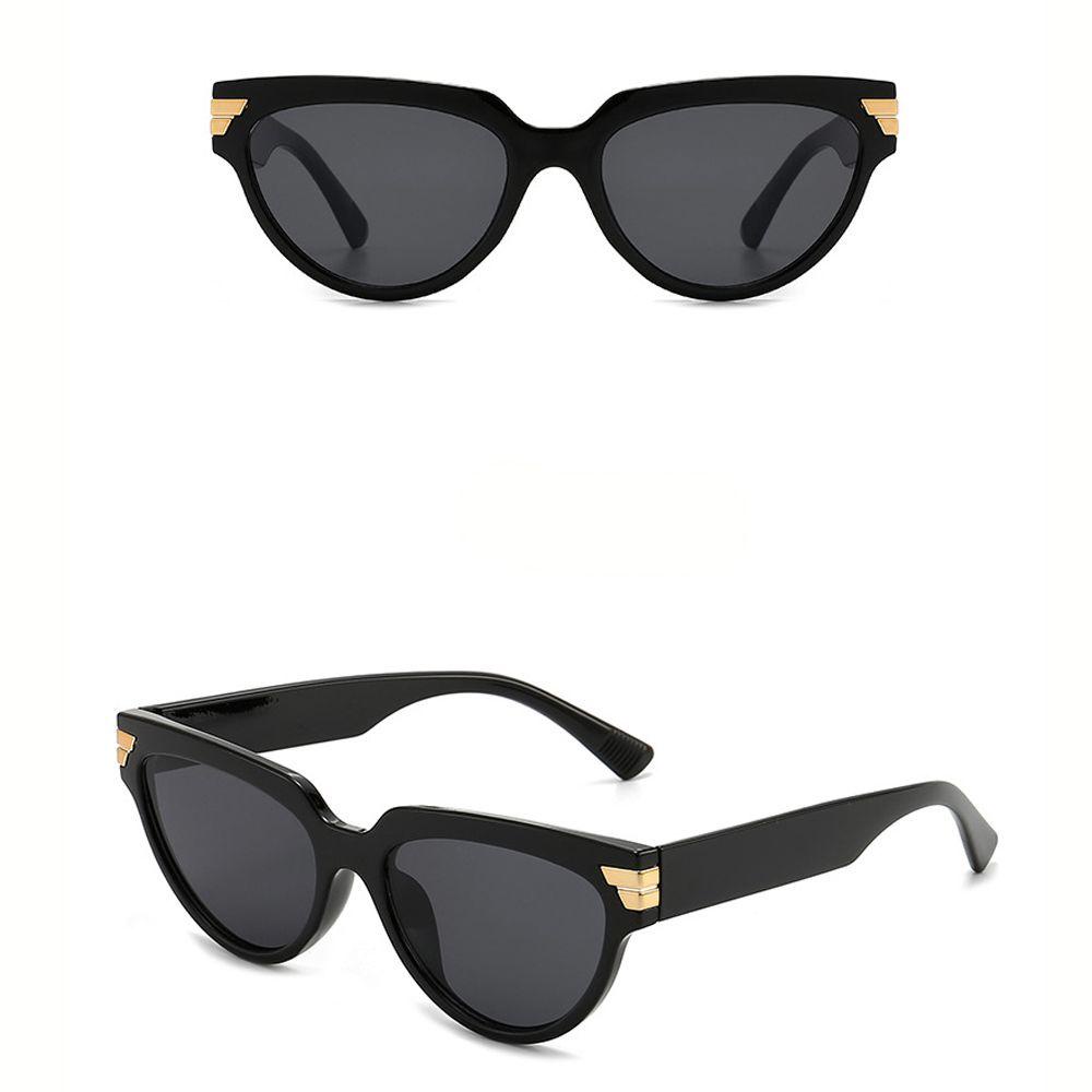 Kính Mát Hình Mắt Mèo Tròng Đa Giác Chống Tia UV400 Kiểu Retro Hàn Quốc Cho Nam