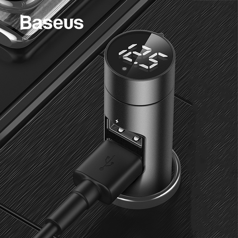Tẩu sạc trên xe hơi Baseus BS-01 Dual USB Bluetooth không dây Máy nghe nhạc MP3 không dây
