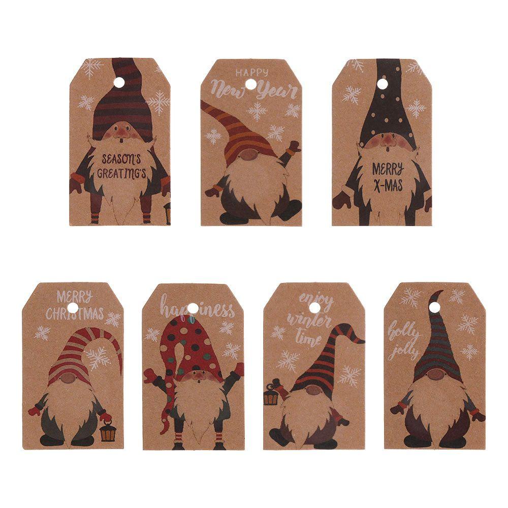 100 Thẻ Giấy Kraft Trang Trí Giáng Sinh