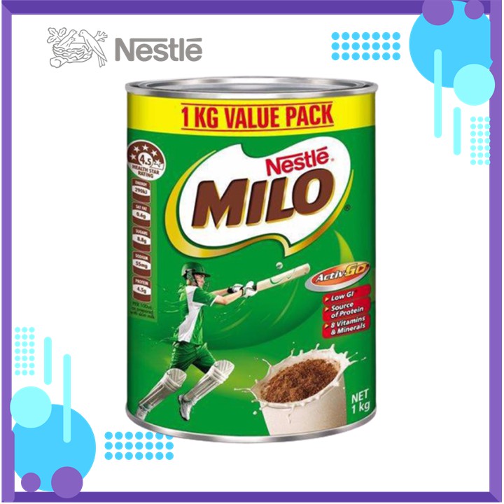 Milo úc 1kg dành cho trẻ 2 tuổi trở lên, giúp tăng chiều cao, hỗ trợ trí não, tăng cường thể lực,trí lực và sức đề kháng