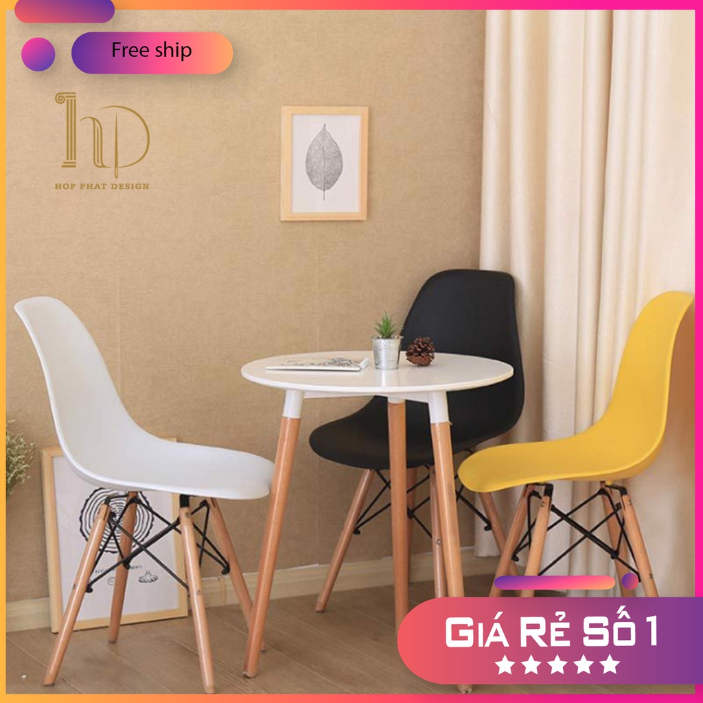 ☀️FREESHIP ☀️GHẾ EAMES Chân Gỗ Đan Thép (Ghế làm việc, quán cafe, phòng ăn...) Kiểu Hiện Đại Hàn Quốc full màu