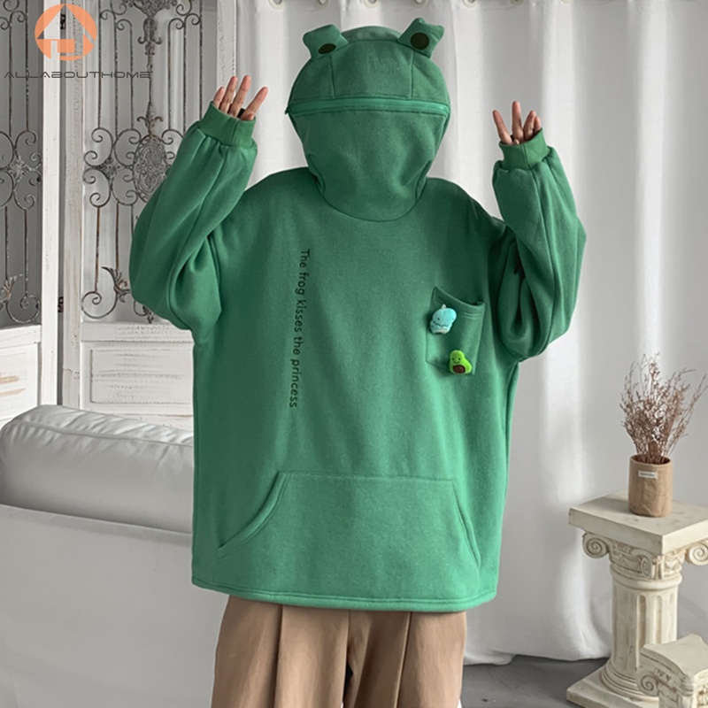 Áo Hoodie ABH Tay Dài Dáng Rộng Kiểu Dáng Con Ếch Dễ Thương | BigBuy360 - bigbuy360.vn