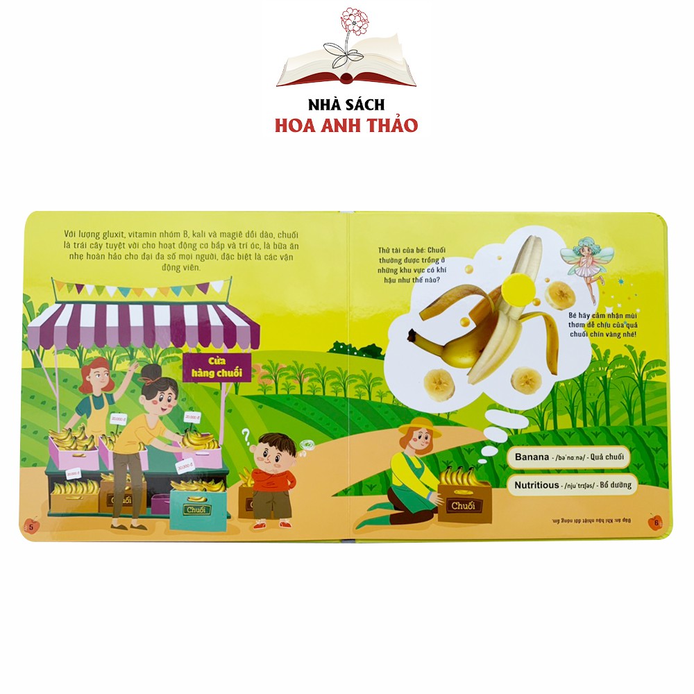 Sách - Mùi hương các loại trái cây và hoa kích thích khứu giác của trẻ (bộ 2 quyển) (Có file nghe)