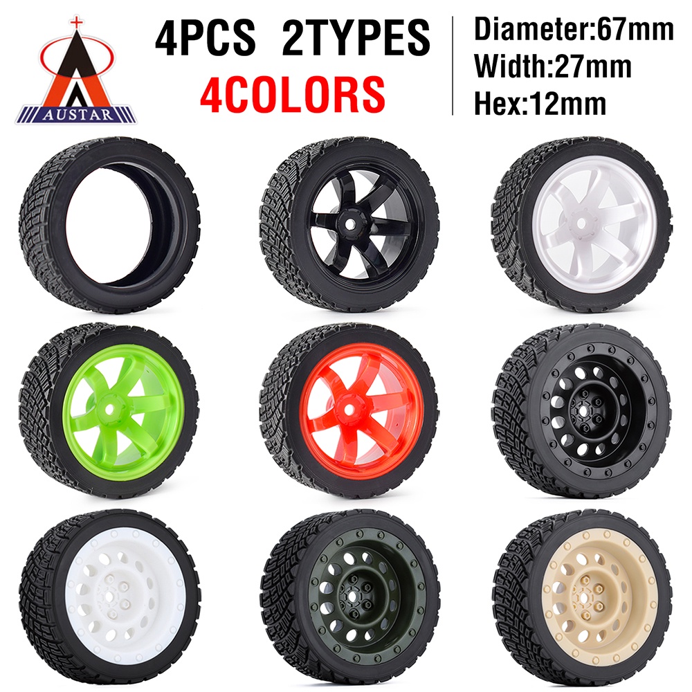 WLTOYS Bánh Xe Cao Su Tỉ Lệ 1/14 Cho Xe Điều Khiển Từ Xa 1/10 144001 Bộ Bánh Xe Đồ Chơi Austar 1/10 12mm Tỷ Lệ 1/10