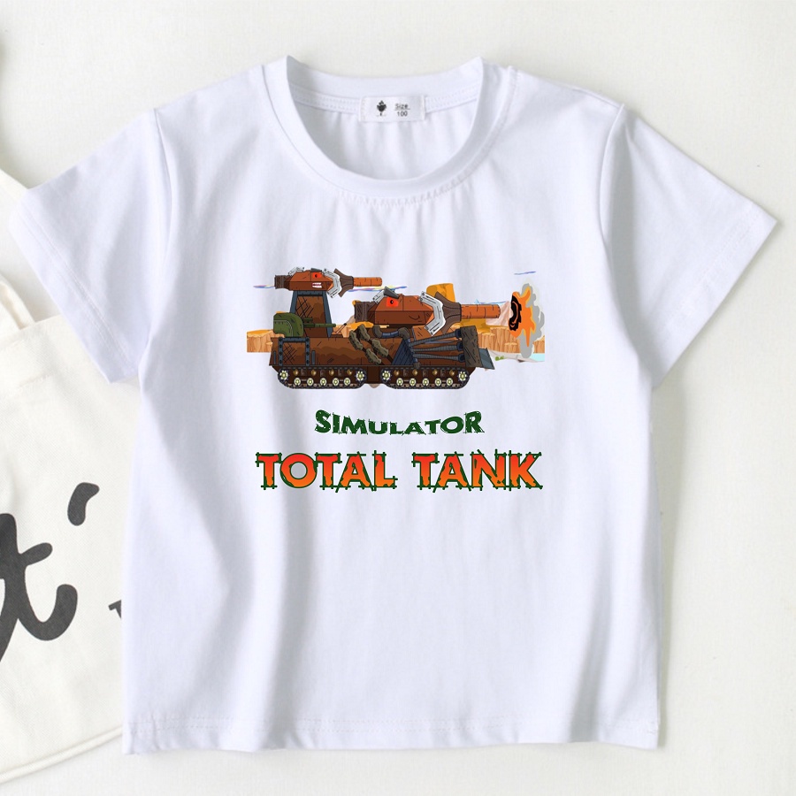 Áo thun trẻ em 💖Áo cotton mát mịn họa tiết Quai Vật Xe Tăng dễ thương cho bé trai và bé gái - SSSHOP 02