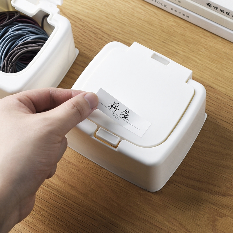 Hộp Đựng Bông Tẩy Trang / Trang Sức Để Bàn Mini Đa Năng Chống Bụi