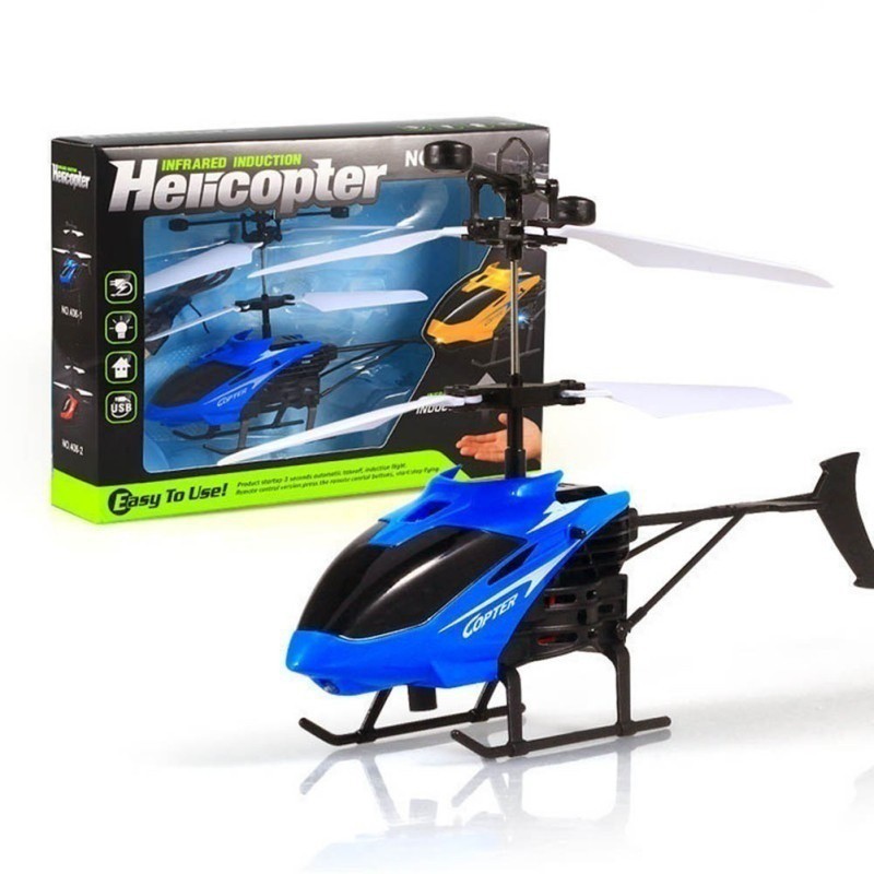 Đồ chơi máy bay trực thăng cảm biến cho bé kèm cáp sạc USB