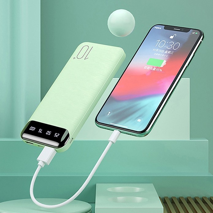 Sạc dự phòng ⚡CHÍNH HÃNG⚡ pin sạc dự phòng WK WP-161 10000mAh chính hãng 2 cổng Input DC5V/2.0A thiết kế cực tiện lợi