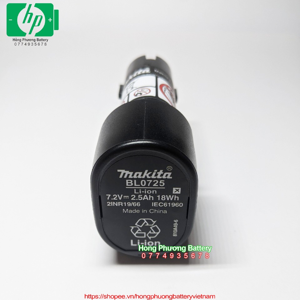 (BL7010) Vỏ pin lion Makita 7.2V, nhận sạc zin [ HP Battery ]