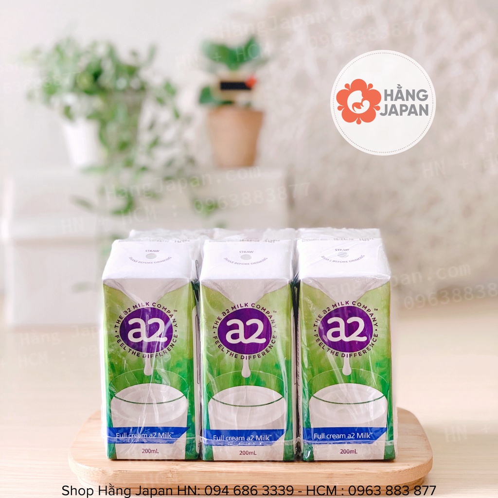 Sữa tươi tiệt trùng dạng nước A2 FULL CREAM 200ml/hộp