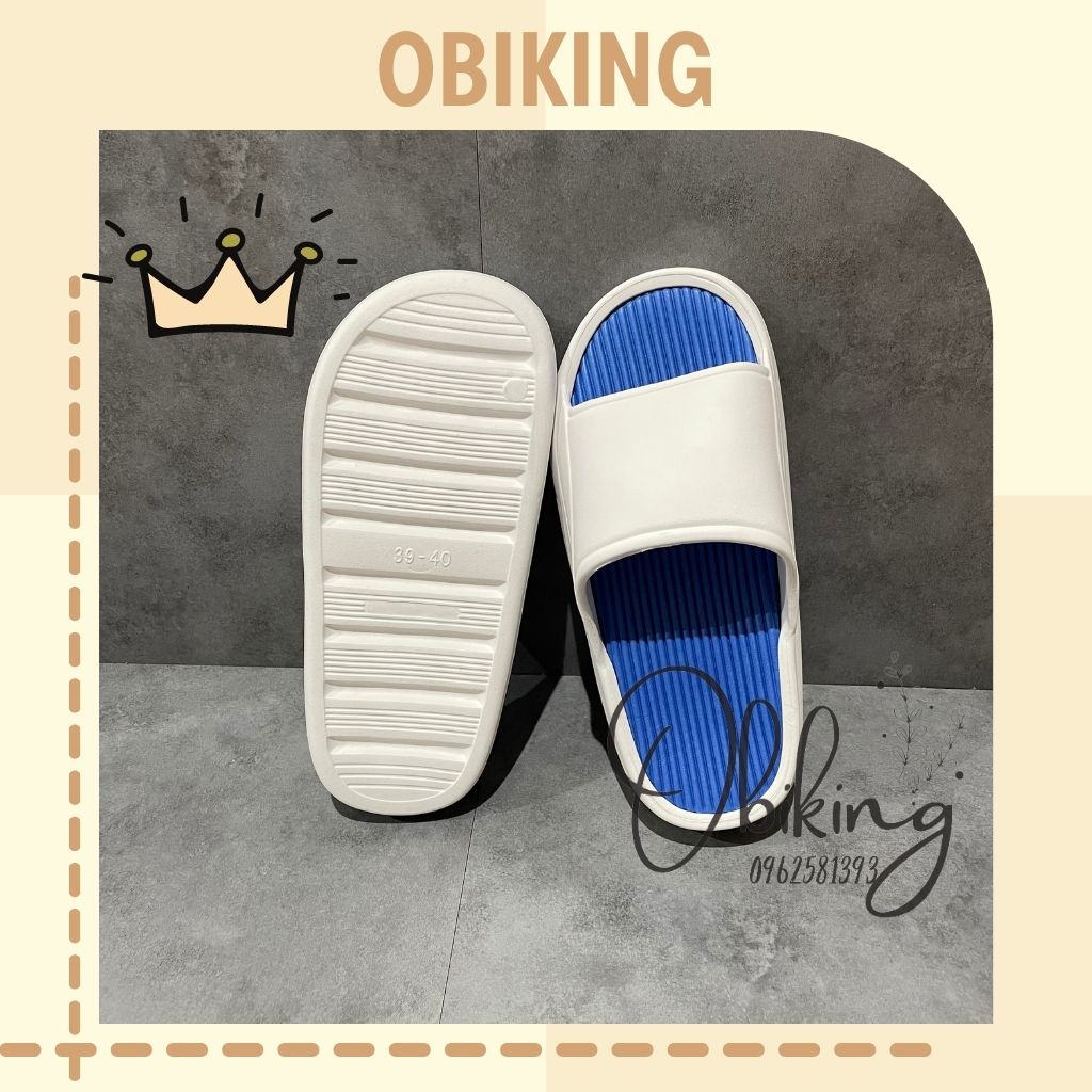 Dép bánh mì độn đế nguyên khối nam nữ - Dép unisex quai ngang tăng chiều cao 5cm