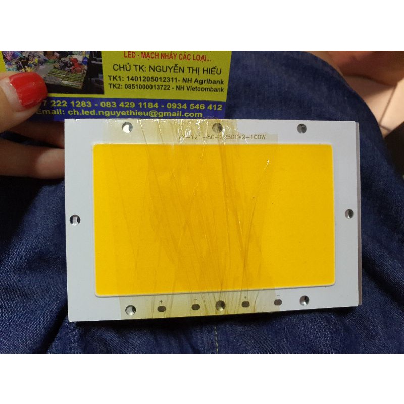 Nhân led 100w  dùng qua chấn lưu