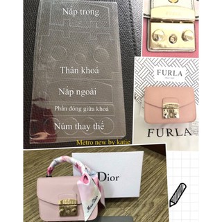🍀Miếng dán khóa trong suốt túi Furla METROPOLIS size 17-21-23-25 siêu đẹp