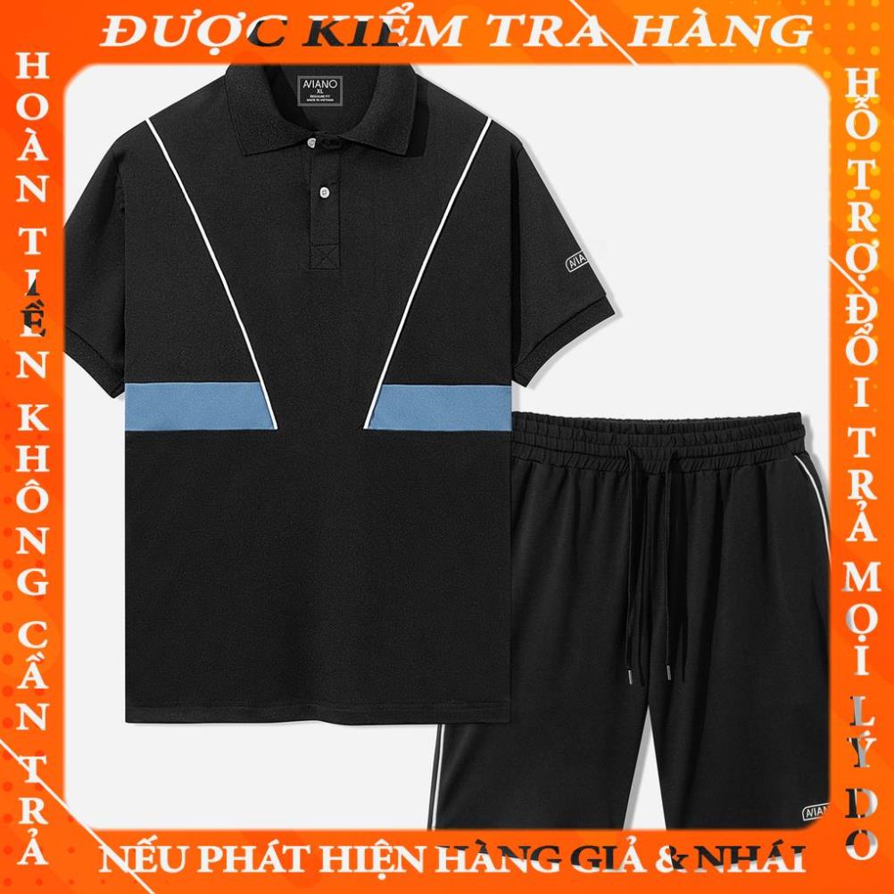 Bộ Quần Áo Thể Thao Cộc Tay Nam Phối Màu Cao Cấp AVIANO qdung