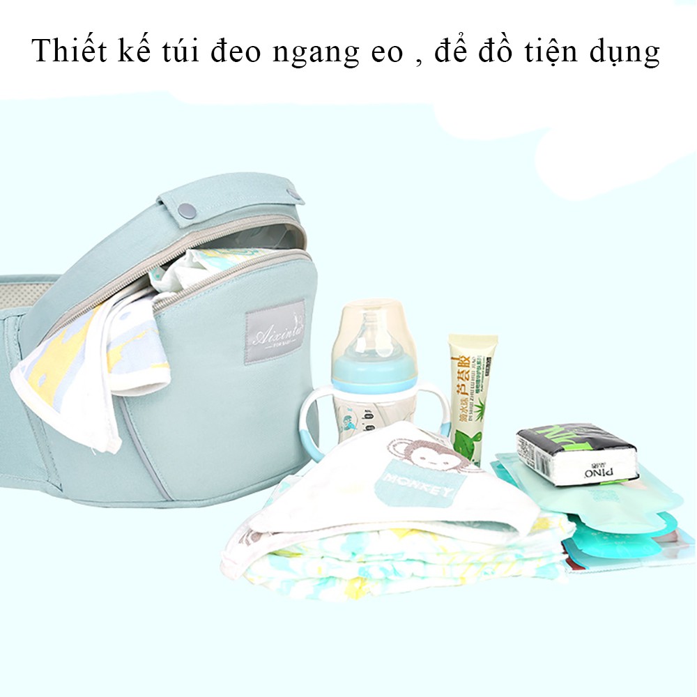 Địu em bé nhiều tư thế Chống Gù Lưng Nhiều Tư Thế cho bé 0-36 tháng, Siêu chắc và bền, Bảo hành 12 tháng