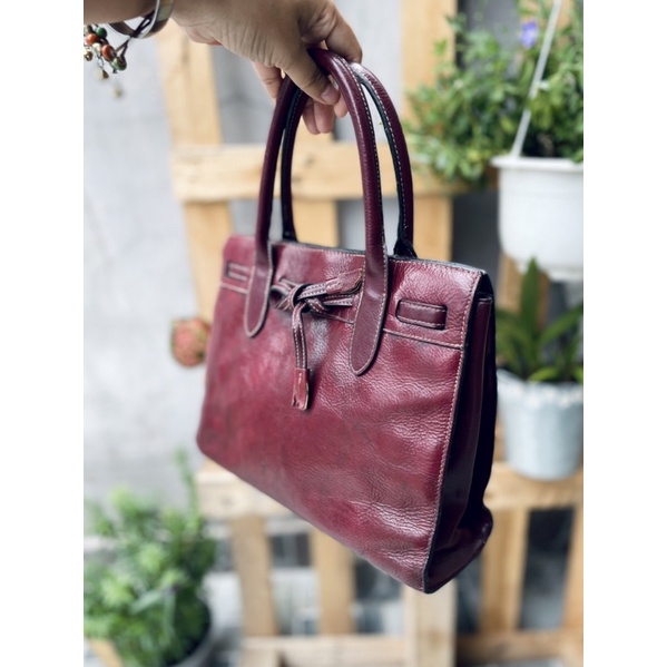 SALE- túi si da thật dáng xách nhỏ cưng