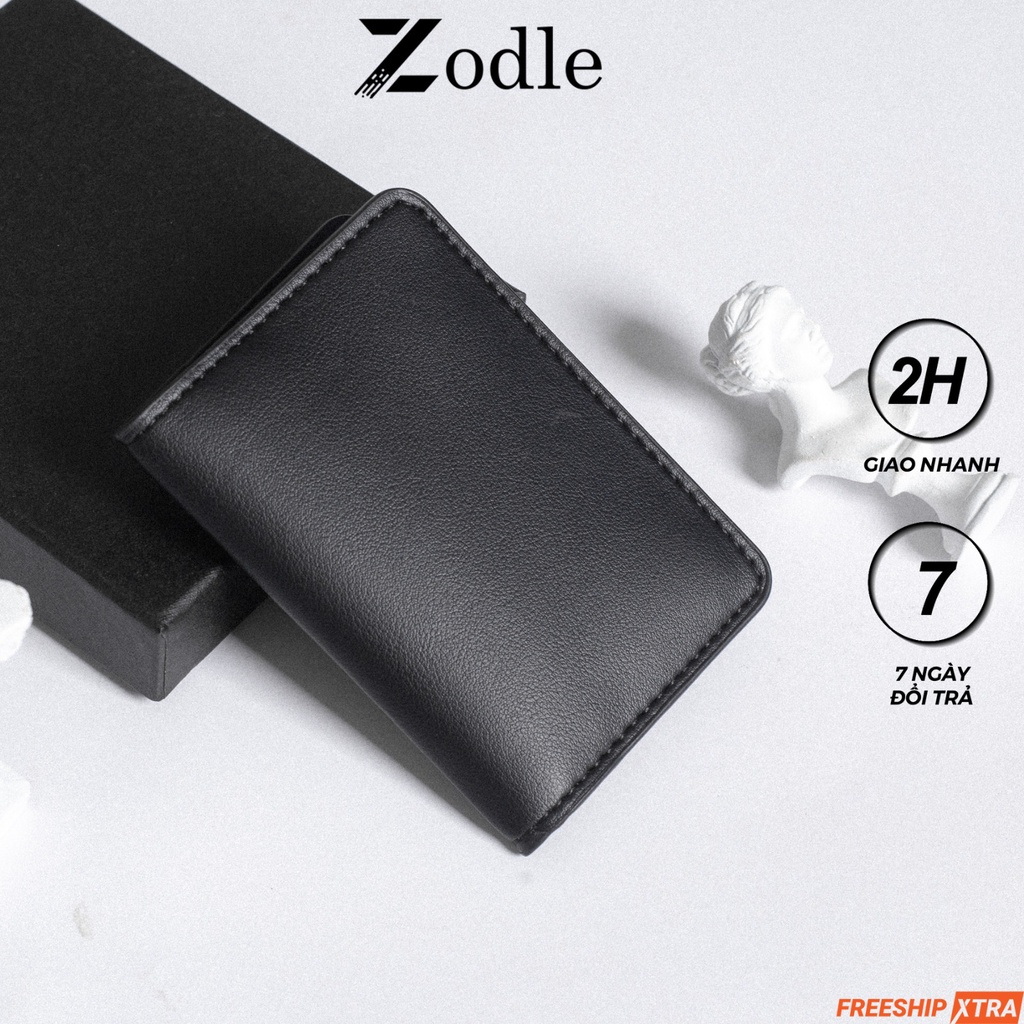 Bóp Ví Nam Mini Ví Da Nam nhỏ gọn cầm tay đựng tiền thẻ nhiều ngăn thời trang Zodle MN04