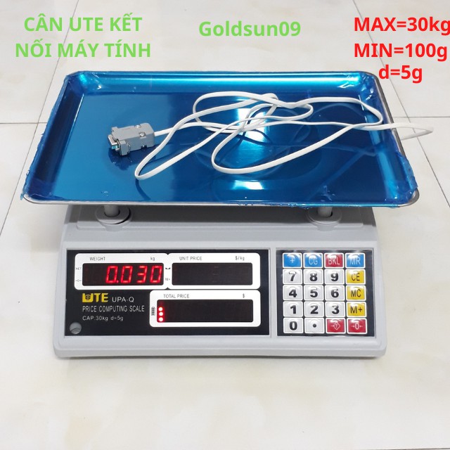 [ Hàng Mới ] Cân Điện Tử Tính Tiền Bán Hàng Siêu Thị,UTE ( UPA-Q ) 30kg/5g Kết Nối Máy Tính-Goldsnu79