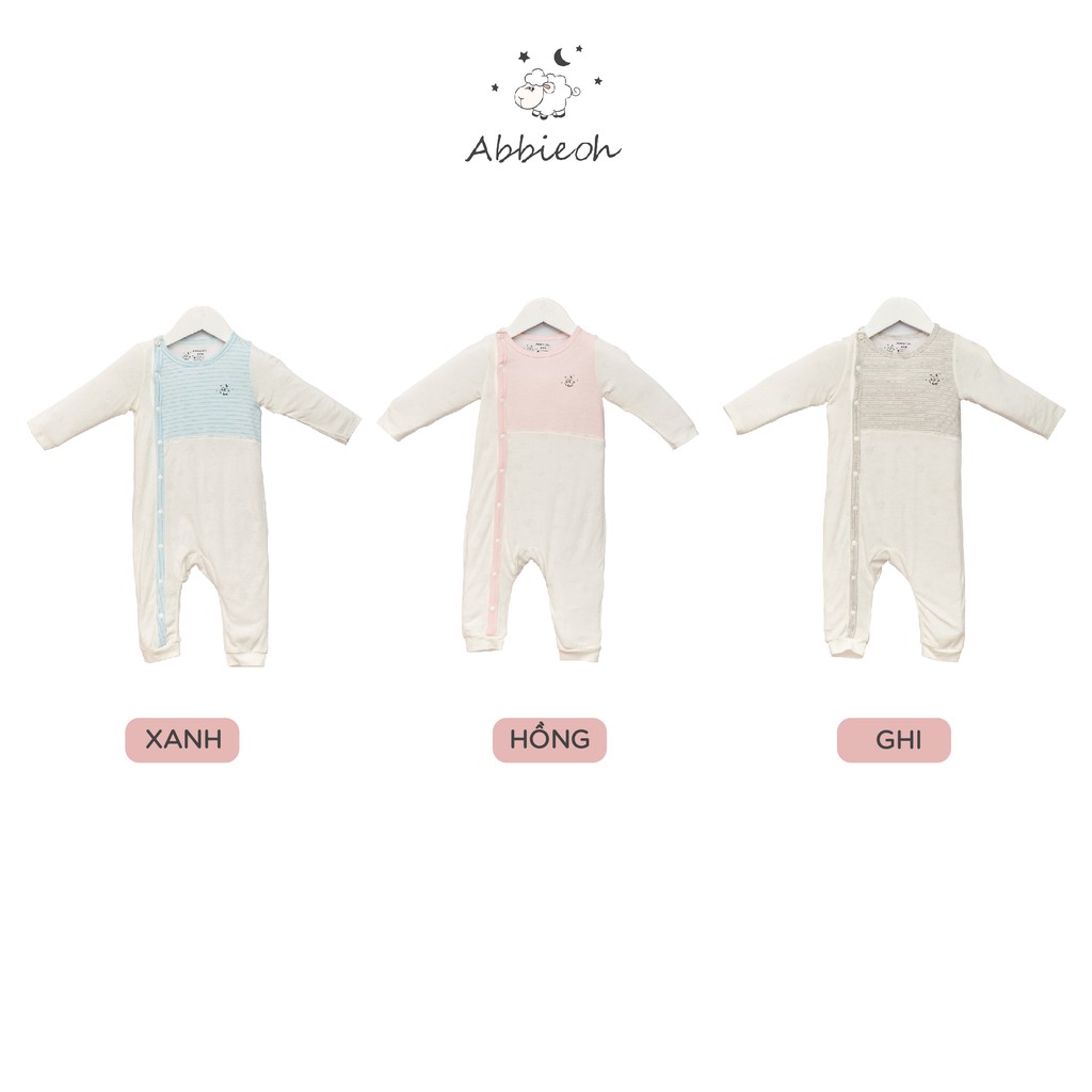 Bộ quần áo bodysuit ABBIEOH cotton dài tay hình gấu cho bé BD550 BD572