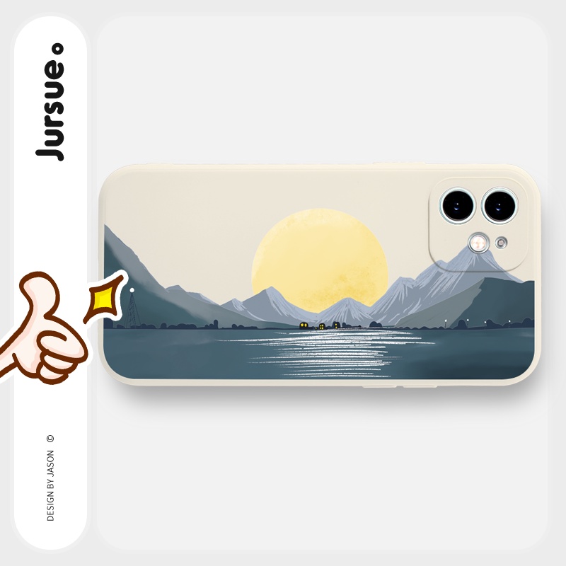 Ốp lưng JURSUE mềm hình cặp đôi dễ thương đẹp cho iPhone 13 12 11 Pro Max SE 2020 X XR XS 8 7 ip 6S 6 Plus kute Y1824