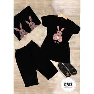 Bigsize Set bộ thun in hình thỏ S 283