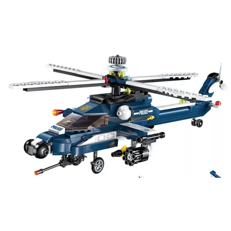 Bộ ghép hình Jie Star mô hình trực thăng 8 trong 1 đồ chơi lắp ghép trẻ em